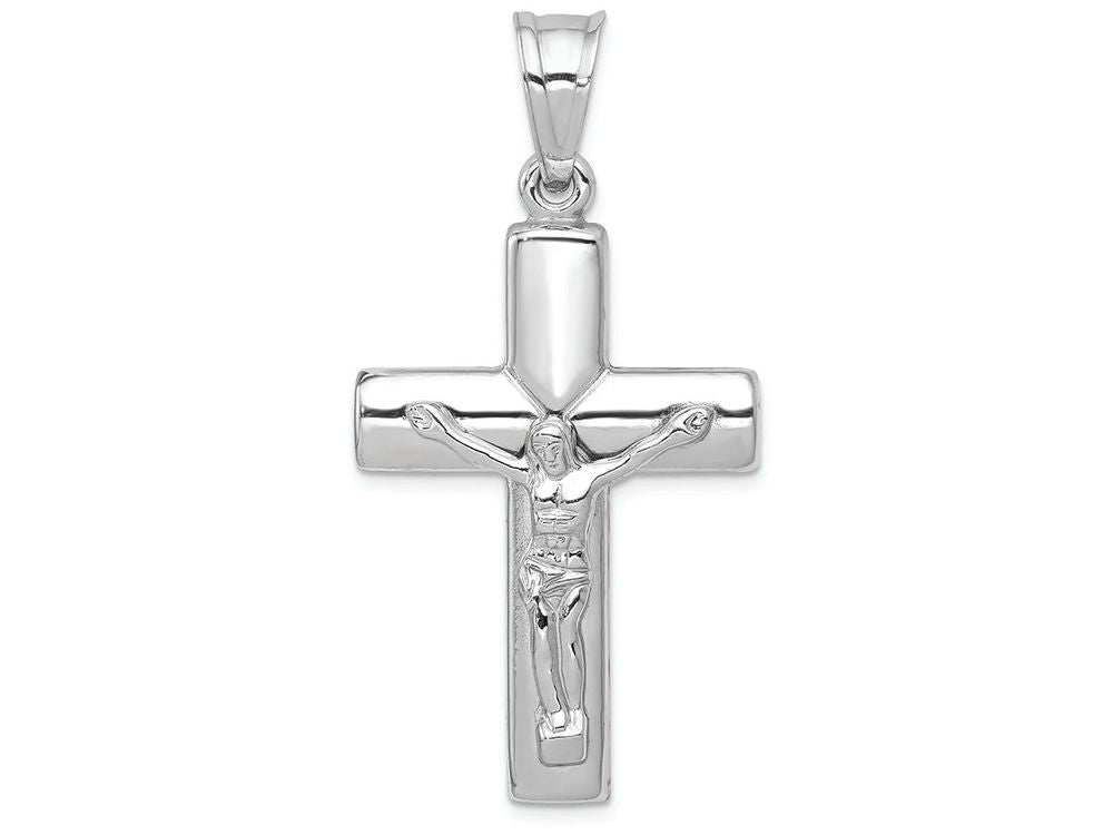 FJC Finejewelers 14k White Gold Reversible Crucifixcross Charm