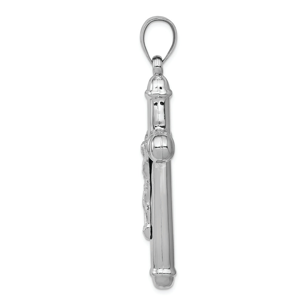 FJC Finejewelers 14k White Gold Reversible Crucifixcross Charm