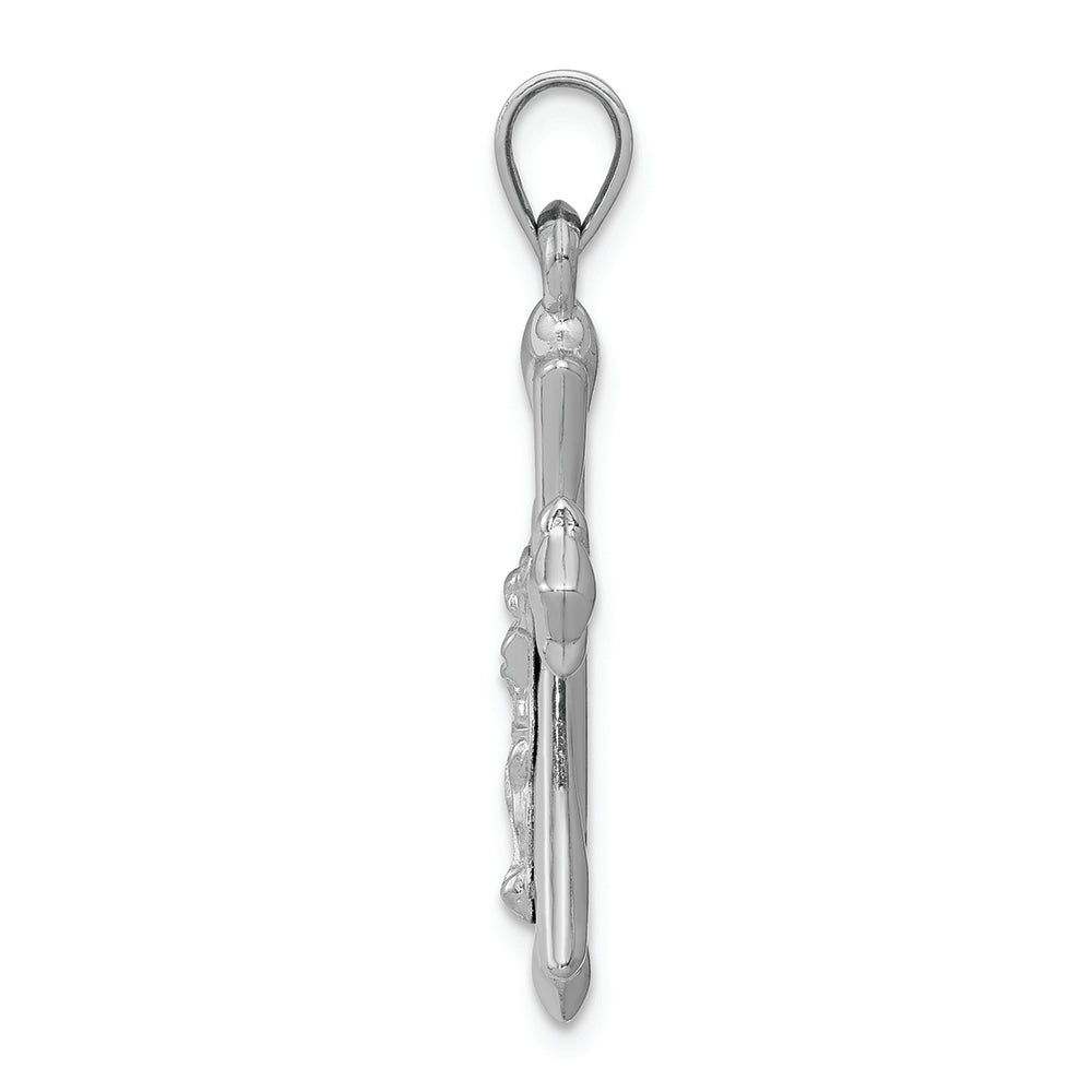 FJC Finejewelers 14k White Gold Reversible Crucifixcross Charm