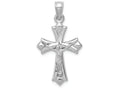FJC Finejewelers 14k White Gold Reversible Crucifixcross Charm