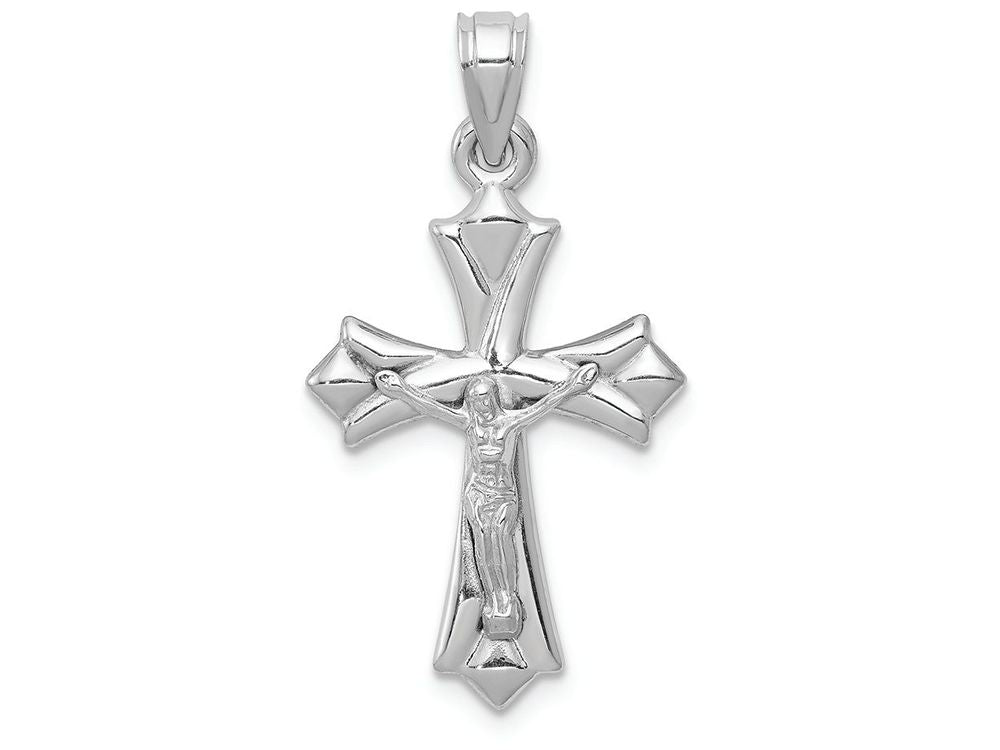 FJC Finejewelers 14k White Gold Reversible Crucifixcross Charm