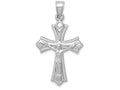 FJC Finejewelers 14k White Gold Reversible Crucifixcross Charm