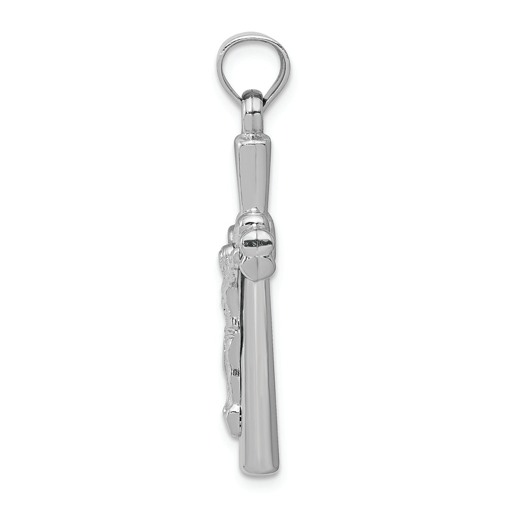 FJC Finejewelers 14k White Gold Reversible Crucifixcross Charm