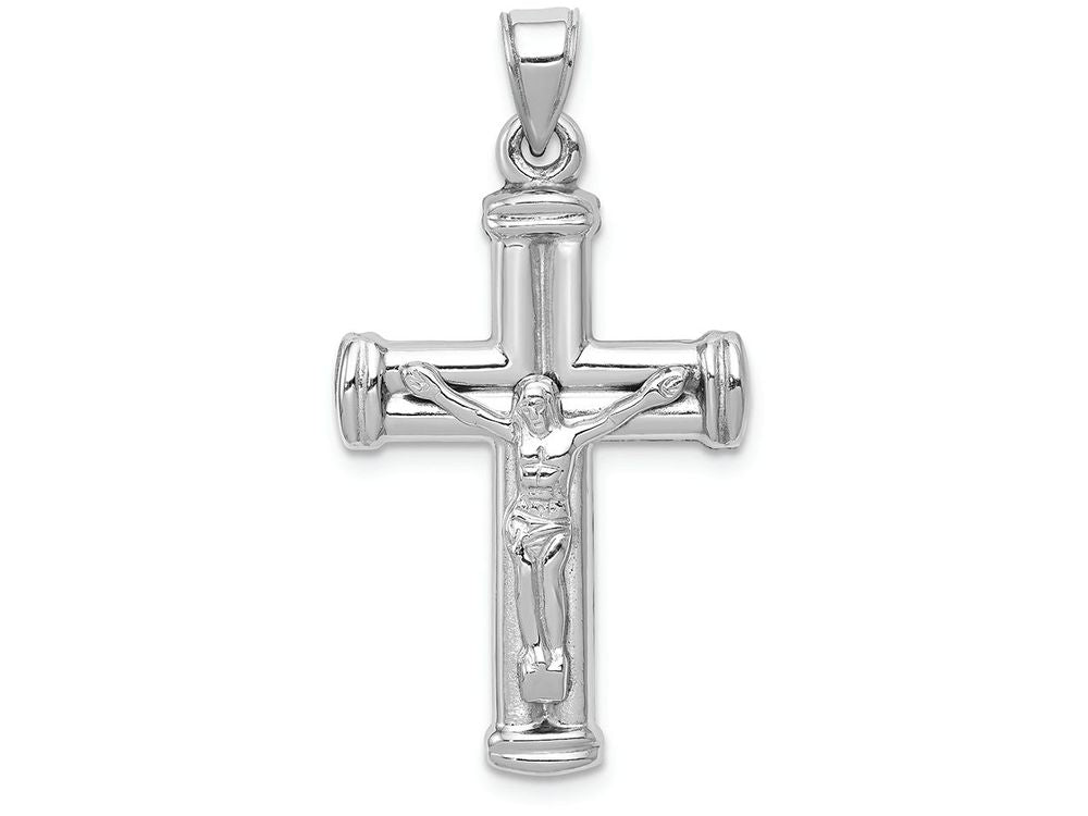 FJC Finejewelers 14k White Gold Reversible Crucifixcross Charm
