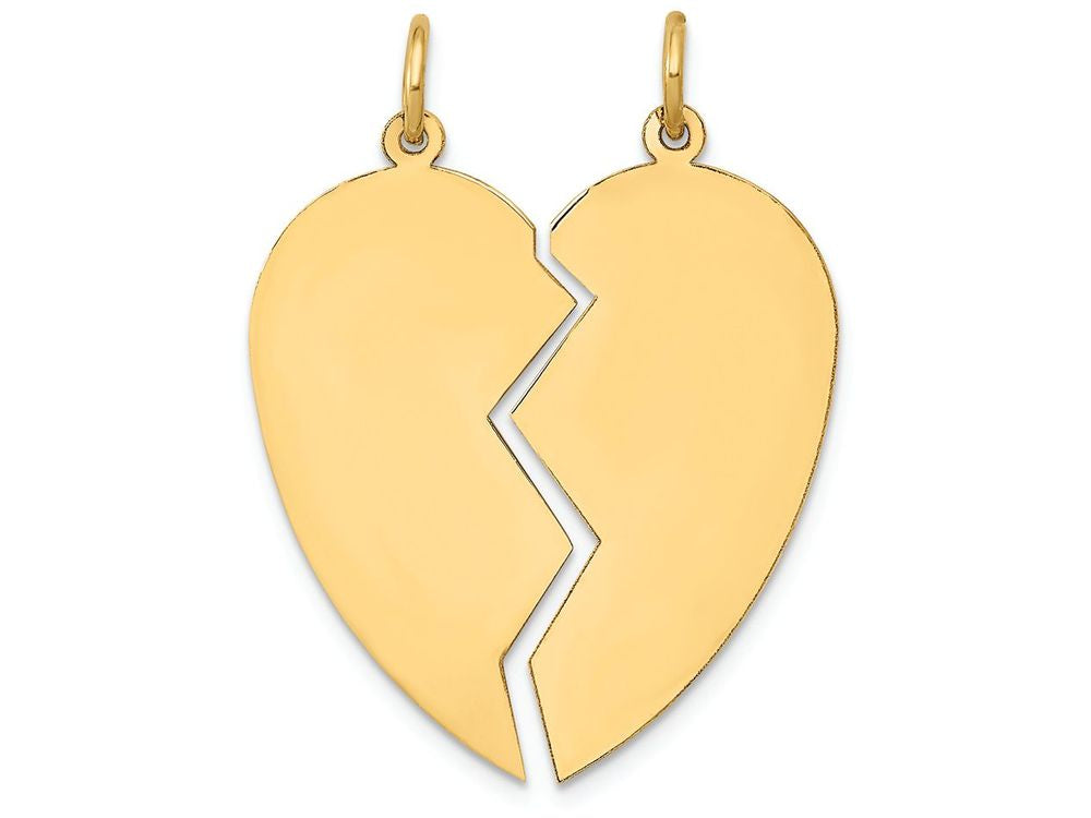 FJC Finejewelers 14k Yellow Gold 2 Piece Heart Charm