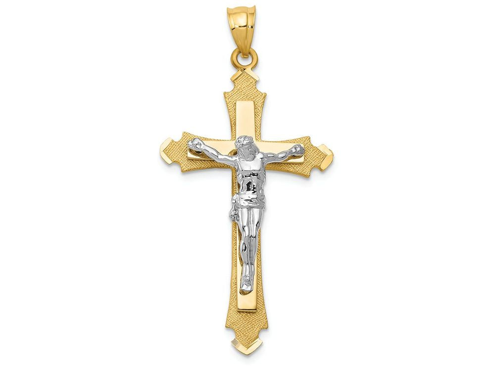 FJC Finejewelers 14k Two-tone Gold Crucifix Charm