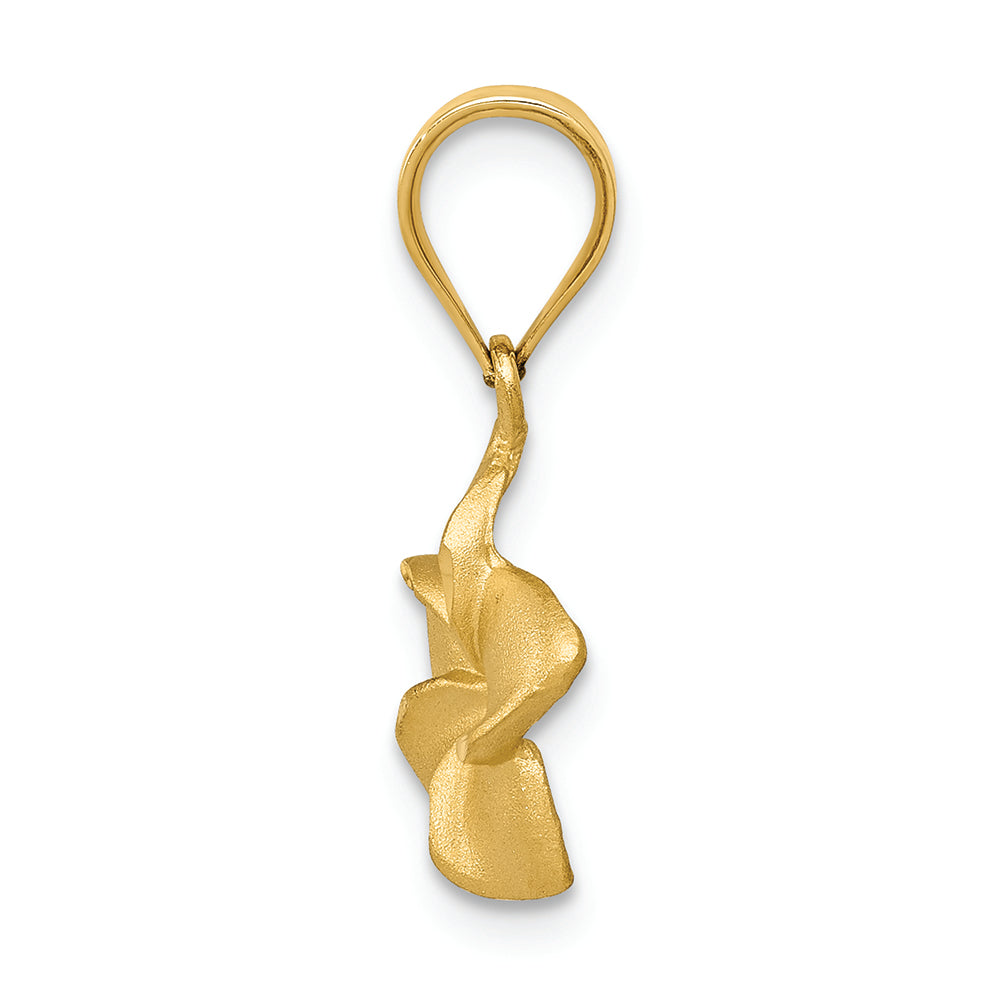 FJC Finejewelers 14k Yellow Gold Plumeria Floral Charm Charm