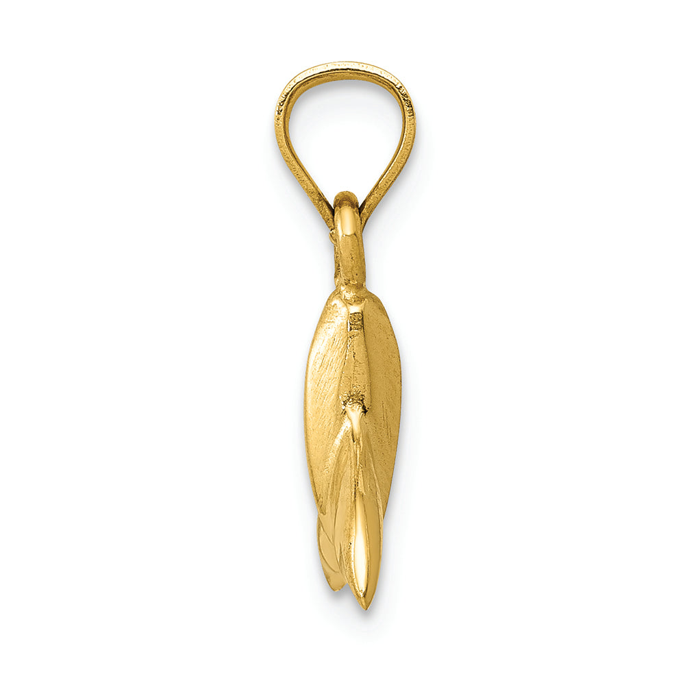 FJC Finejewelers 14k Yellow Gold Whale Tail Charm