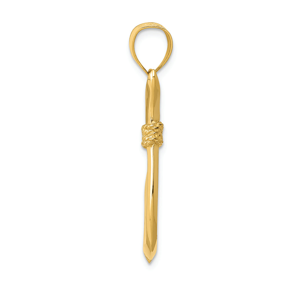 FJC Finejewelers 14k Yellow Gold Whale Tail Hook Charm