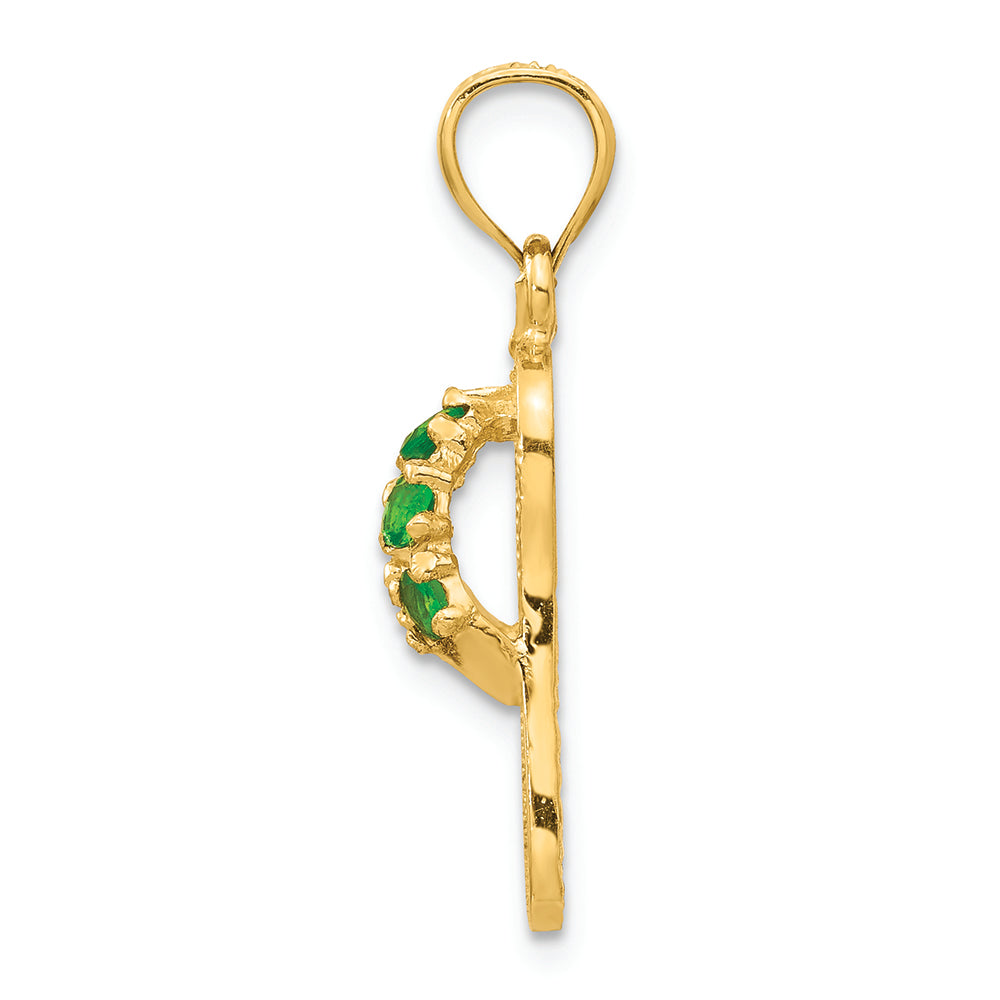 FJC Finejewelers 14k Yellow Gold May CZ Birth Month Stone Flip Flop Charm