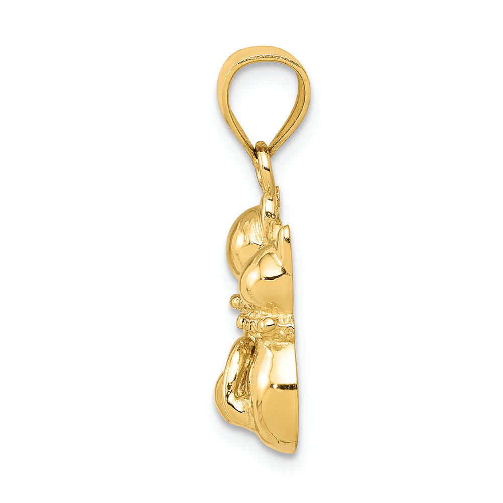 FJC Finejewelers 14k Yellow Gold Cat Charm