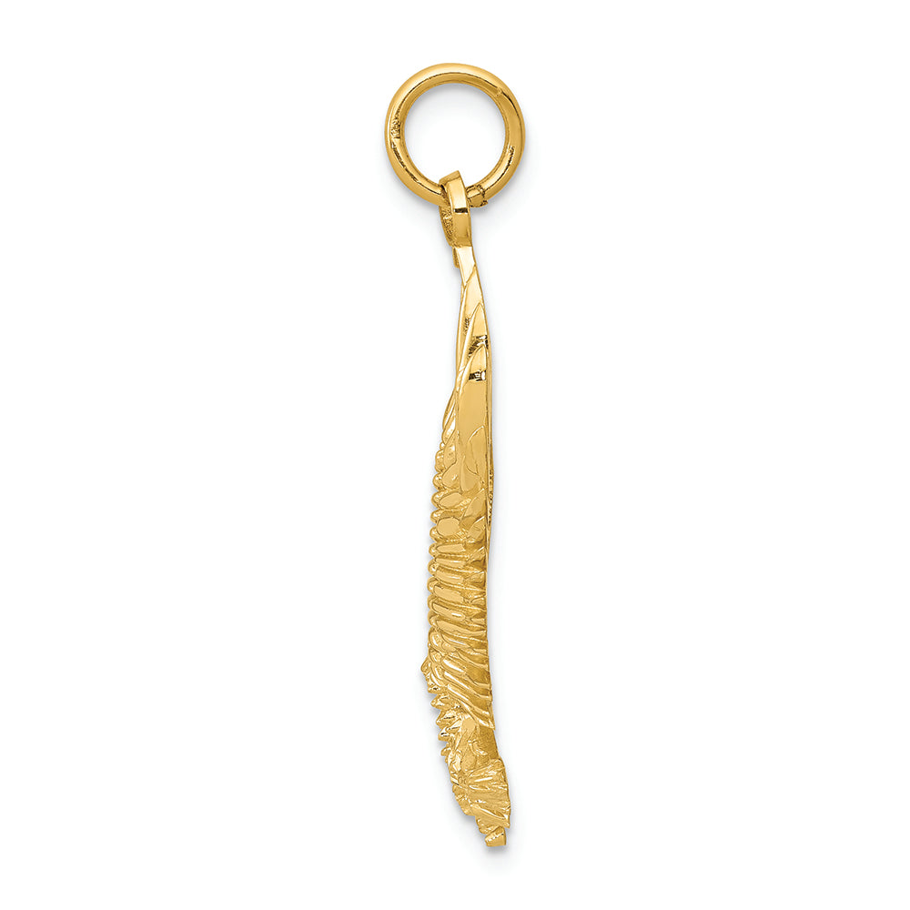 FJC Finejewelers 14k Yellow Gold American Bald Eagle Charm