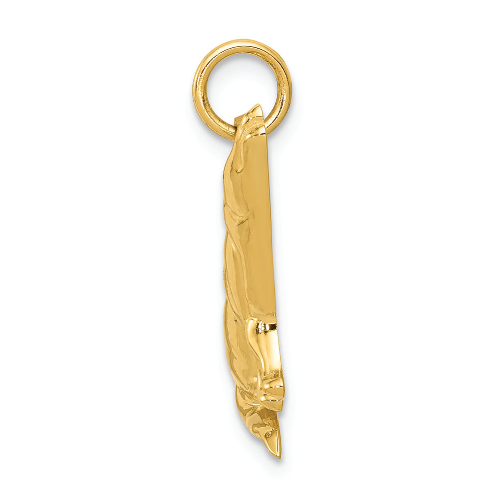 FJC Finejewelers 14k Yellow Gold Wolf Charm