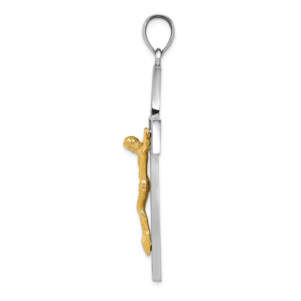 FJC Finejewelers 14k Two-tone Gold Crucifix Charm