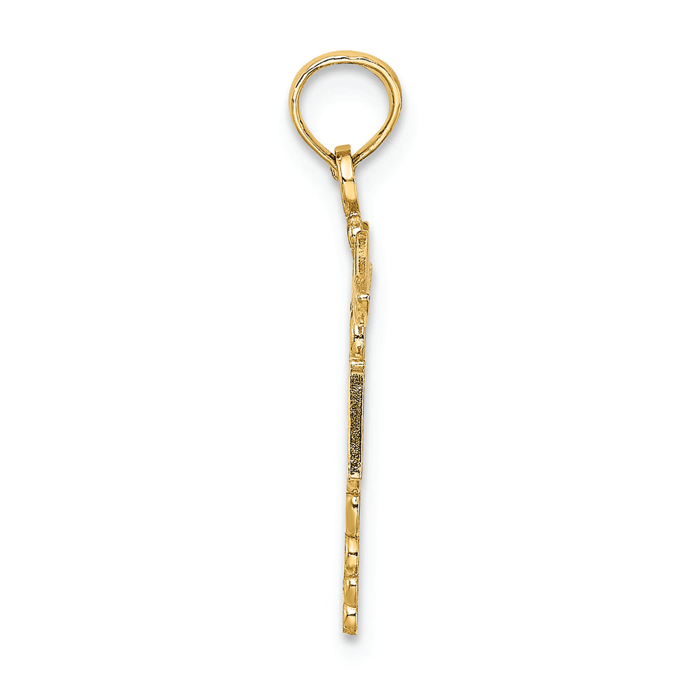 FJC Finejewelers 14k Yellow Gold Rn Caduceus Charm