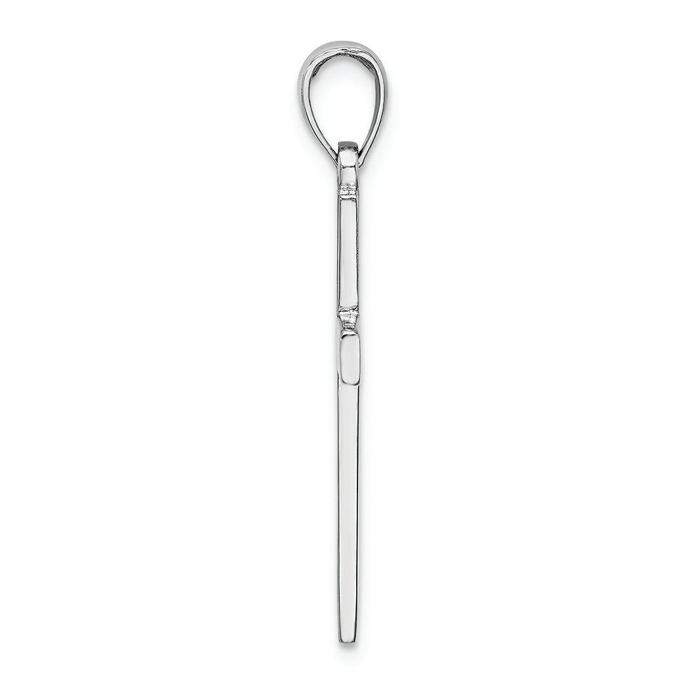FJC Finejewelers 14k White Gold Flat Cross with Square Tips Charm