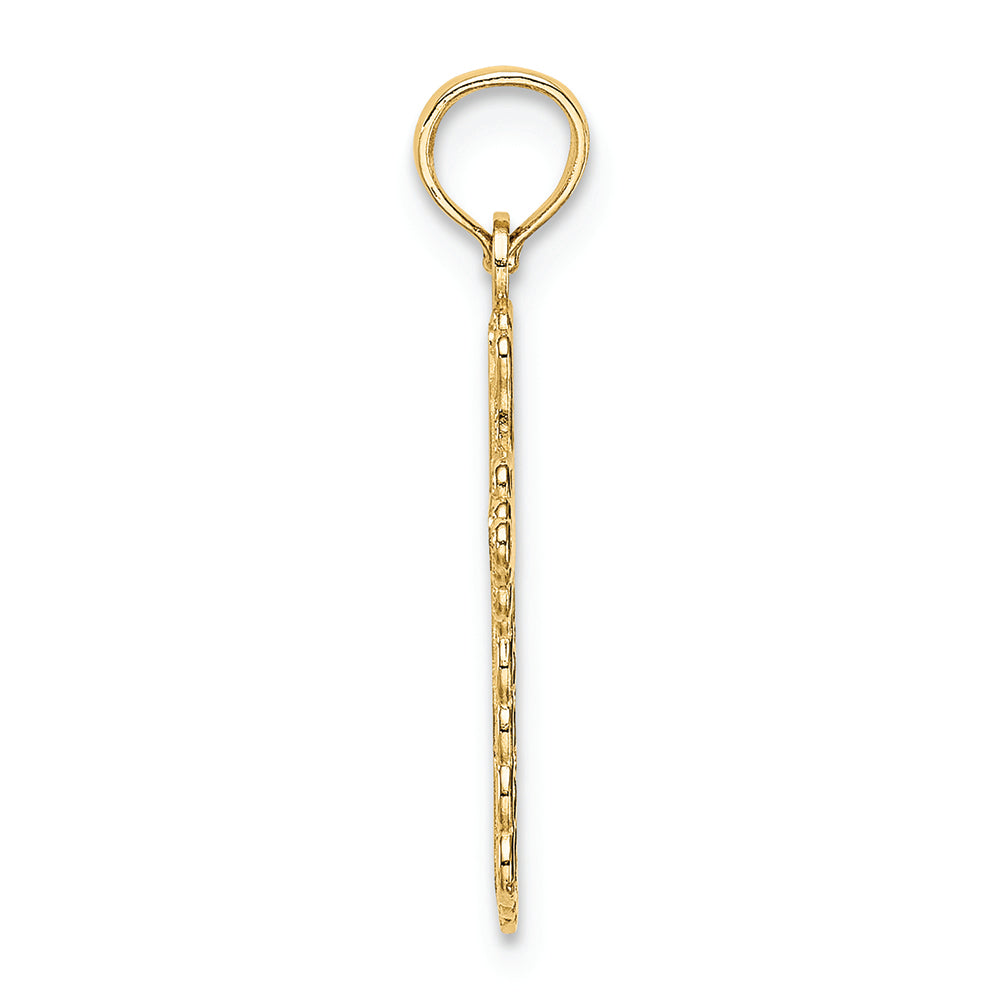 FJC Finejewelers 14k Yellow Gold Budded Cross Charm