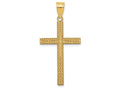 FJC Finejewelers 14k Yellow Gold Bright Cut Latin Cross Charm