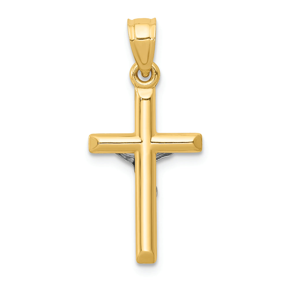 FJC Finejewelers 14k Two-tone Gold Hollow Crucifix Charm