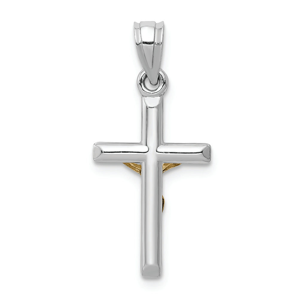 FJC Finejewelers 14k Two-tone Gold Hollow Crucifix Charm