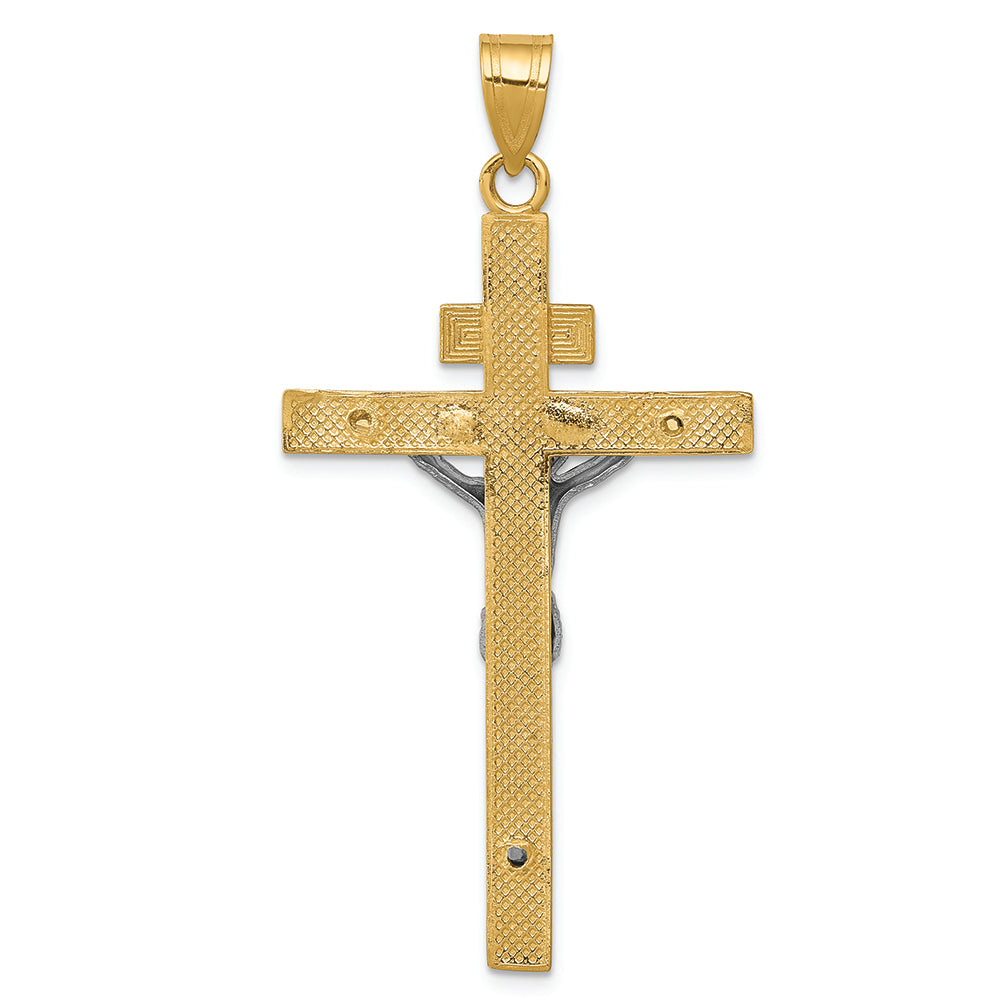 FJC Finejewelers 14k Two-tone Gold Inri Crucifix Charm