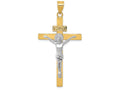 FJC Finejewelers 14k Two-tone Gold Inri Crucifix Charm