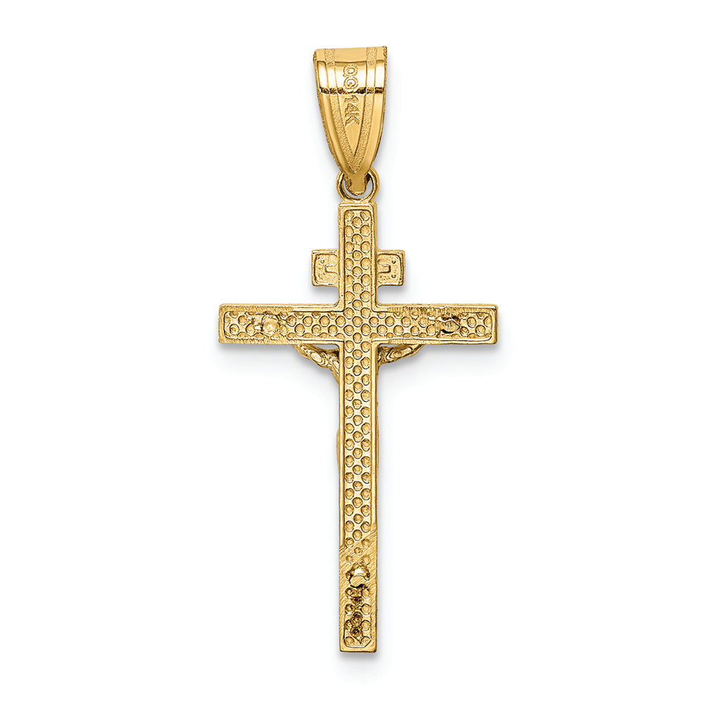 FJC Finejewelers 14k Two-tone Gold Inri Crucifix Charm