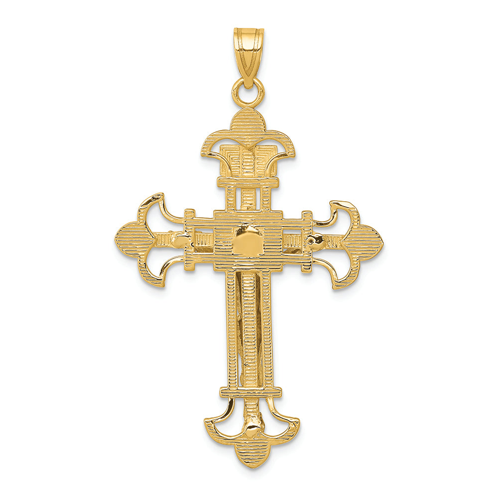 FJC Finejewelers 14k Two-tone Gold Inri Crucifix Charm