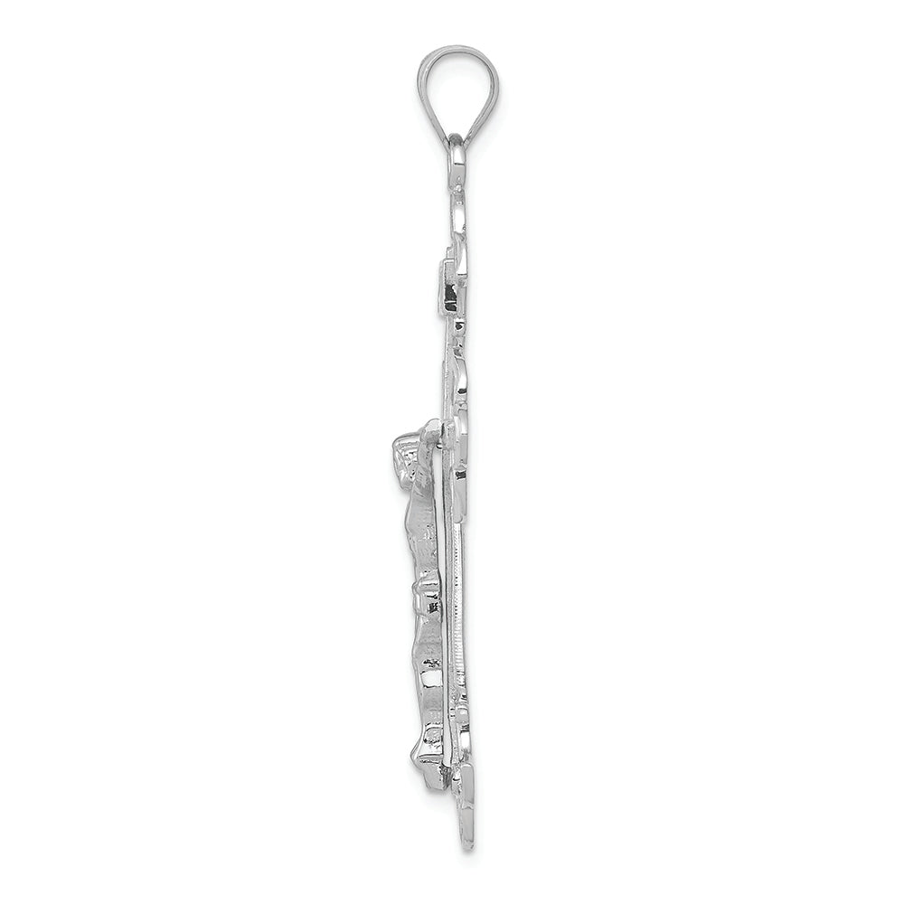 FJC Finejewelers 14k White Gold Inri Crucifix Charm