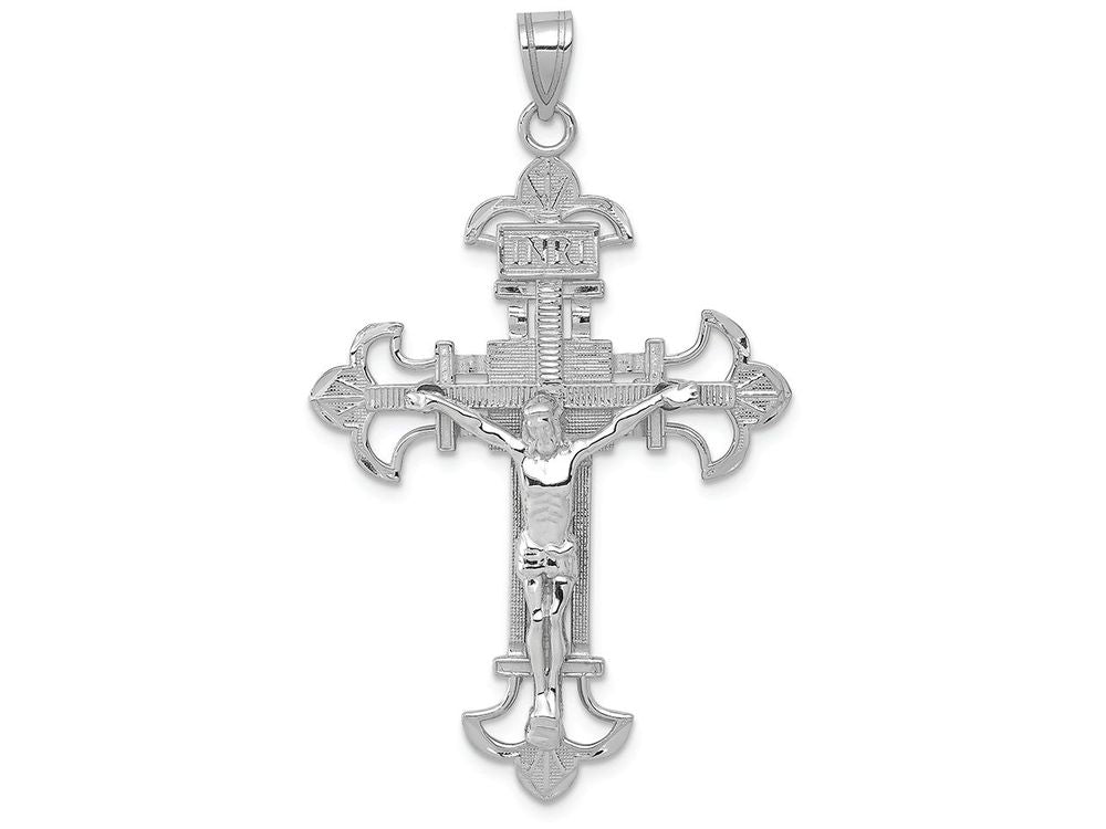 FJC Finejewelers 14k White Gold Inri Crucifix Charm