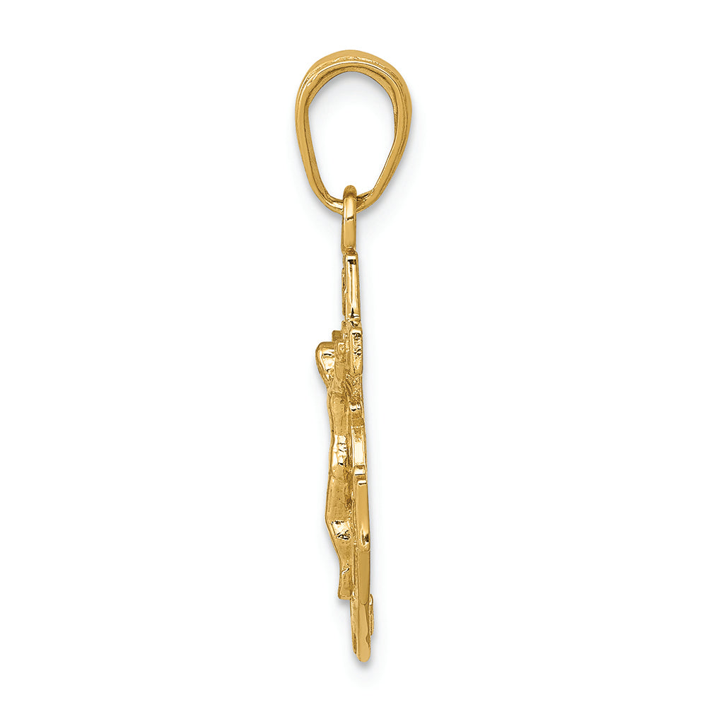 FJC Finejewelers 14k Yellow Gold Mariners Crucifix Charm