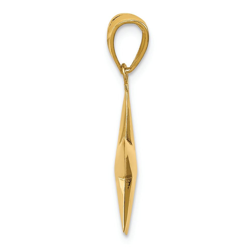 FJC Finejewelers 14k Yellow Gold Polished 3d Star Charm