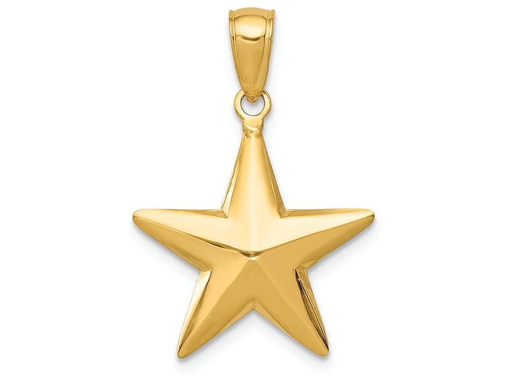 FJC Finejewelers 14k Yellow Gold Polished 3d Star Charm