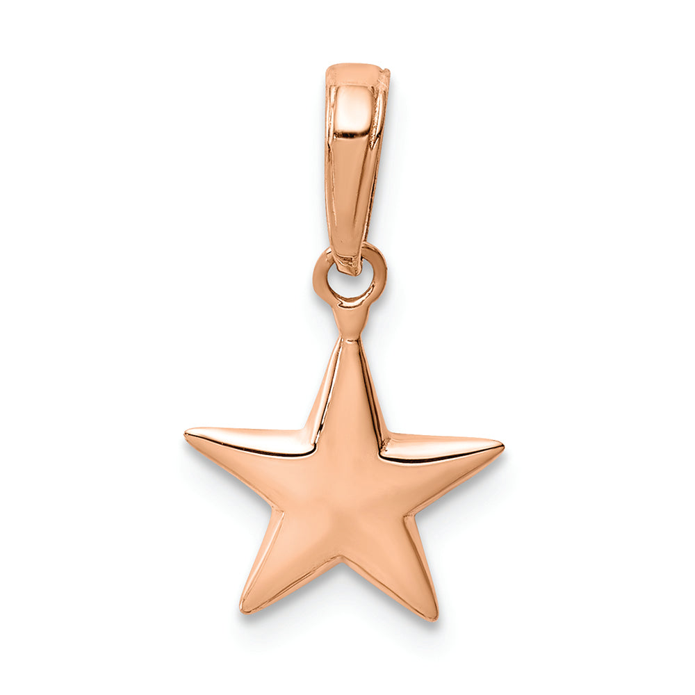 FJC Finejewelers 14k Yellow Gold Small Polished 3d Star Charm