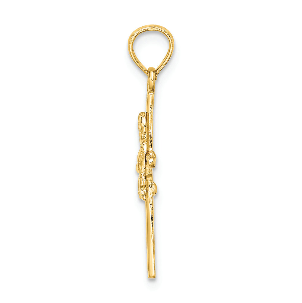 FJC Finejewelers 14k Yellow Gold Praying Boy Cross Charm