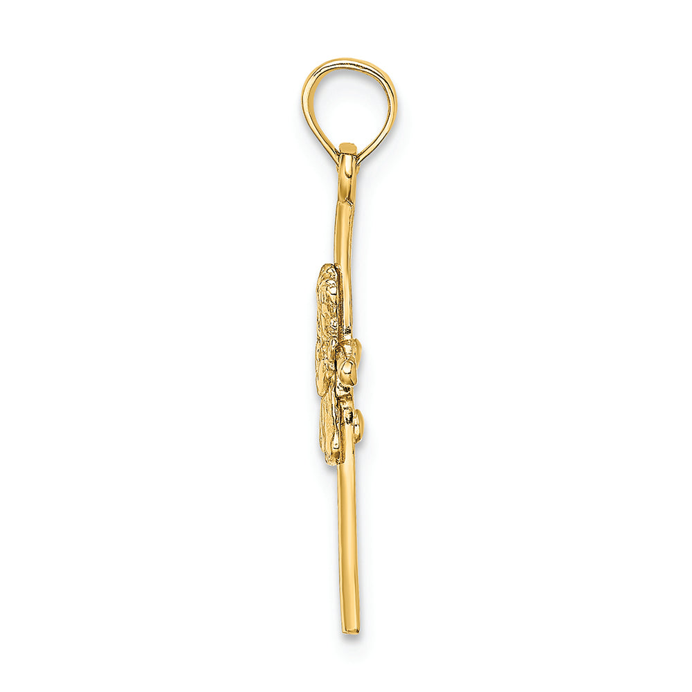 FJC Finejewelers 14k Yellow Gold Praying Girl Cross Charm