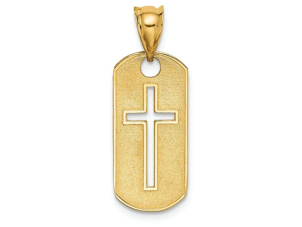 FJC Finejewelers 14k Yellow Gold Polished Cross Cut-out Charm