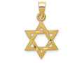 FJC Finejewelers 14k Yellow Gold Solid Satin Star Of David Charm