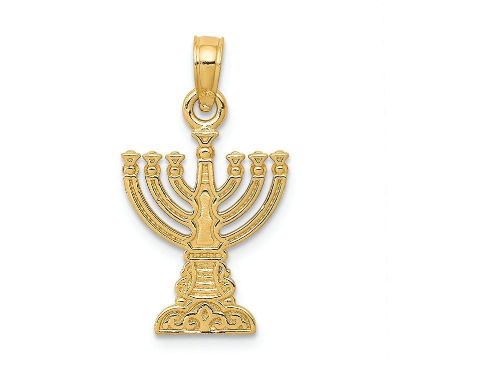 FJC Finejewelers 14k Yellow Gold Menorah Charm