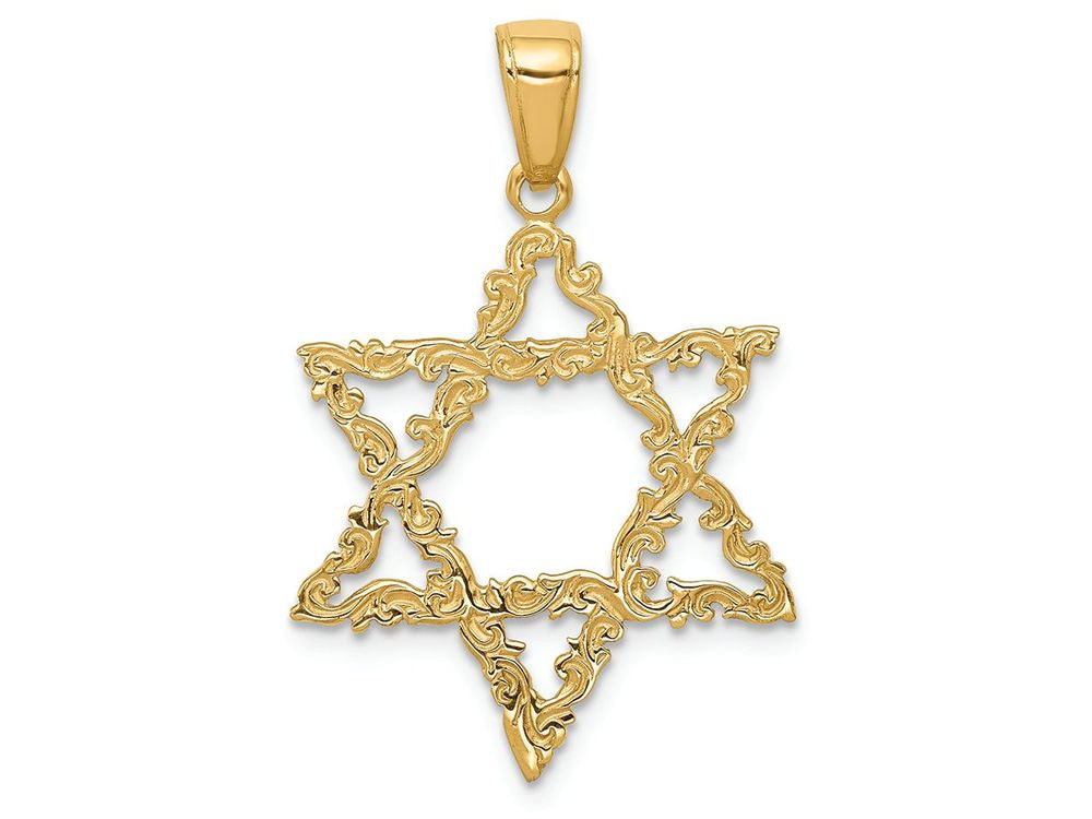 FJC Finejewelers 14k Yellow Gold Star Of David Charm
