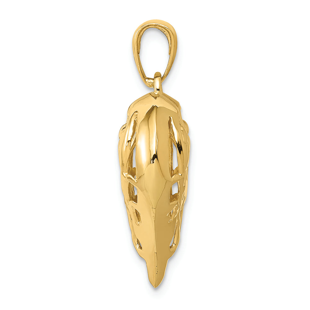FJC Finejewelers 14k Yellow Gold 3d Bright Cut Open Filigree Heart Charm