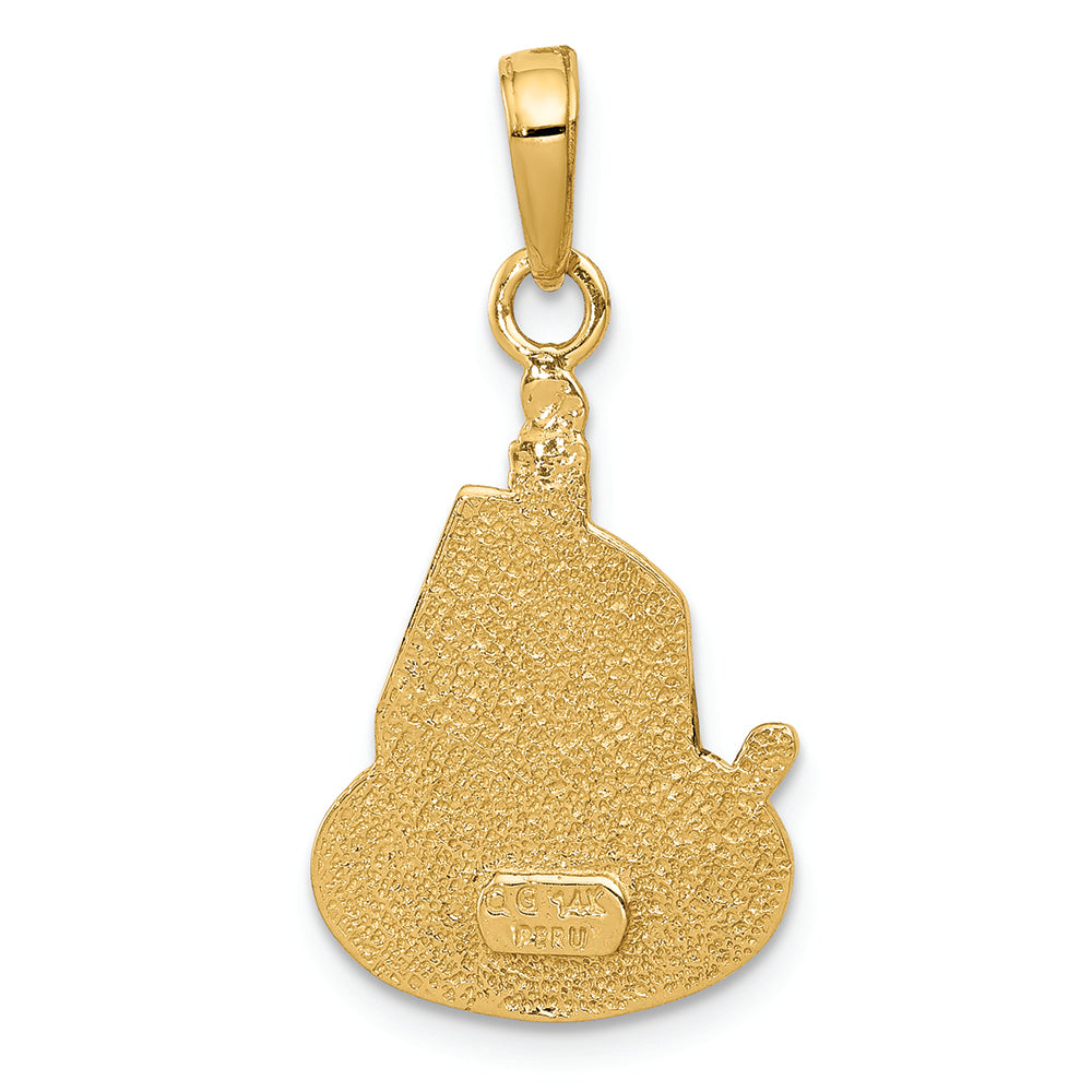 FJC Finejewelers 14k Yellow Gold Slice Of Cake with Candle Happy Birthday Charm