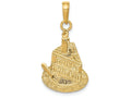 FJC Finejewelers 14k Yellow Gold Slice Of Cake with Candle Happy Birthday Charm