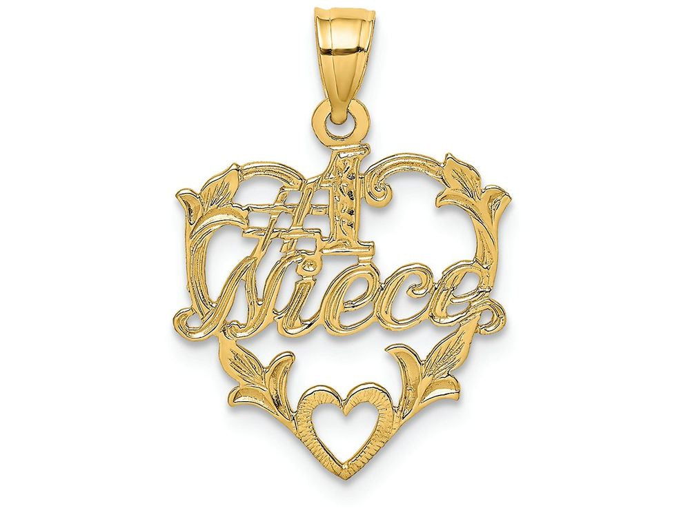 FJC Finejewelers 14k Yellow Gold #1 Niece In Heart Charm