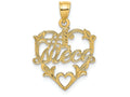FJC Finejewelers 14k Yellow Gold #1 Niece In Heart Charm