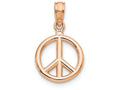 FJC Finejewelers 14k Rose Gold 3d Peace Symbol Charm