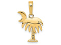 FJC Finejewelers 14k Yellow Gold Charleston Palm Tree with Moon Charm