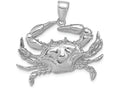 FJC Finejewelers 14k White Gold Blue Crab Charm