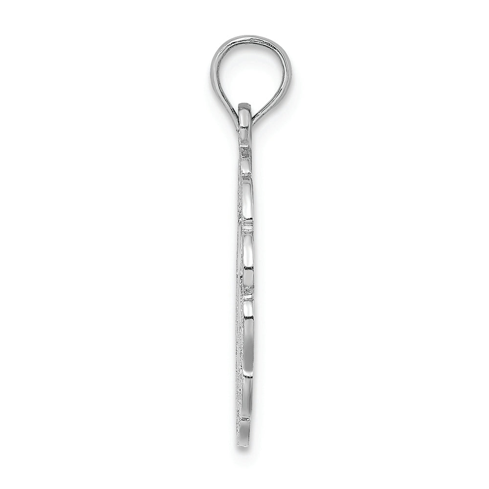 FJC Finejewelers 14k White Gold Cut-out Jumping Dolphins Charm