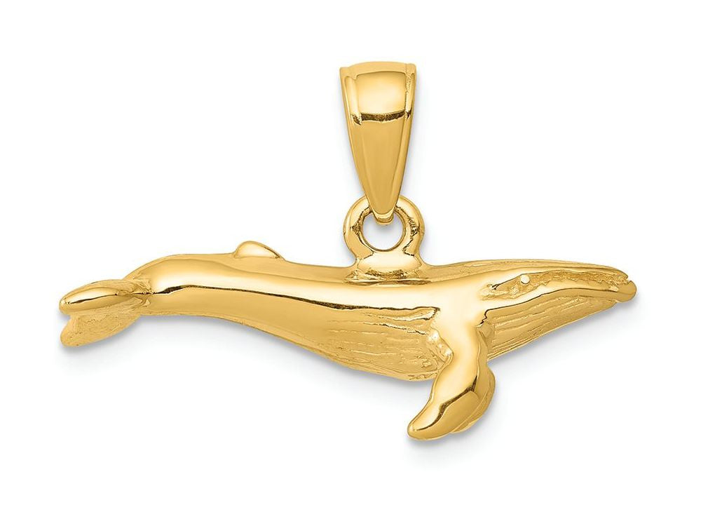 FJC Finejewelers 14k Yellow Gold 3d Humpback Whale Charm